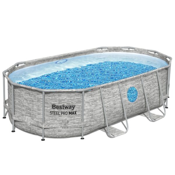בריכה אובלית אולטרה עם חלונות, 427×250×100 ס"מ | BESTWAY 56714