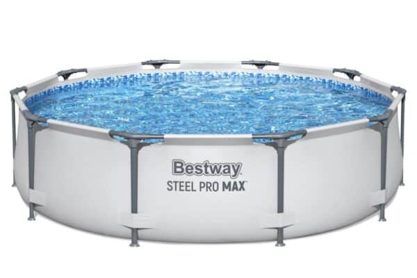 ערכת פרימיום לבריכת צינורות Steel pro MAX אפורה 305X76 ס"מ | BESTWAY 56406